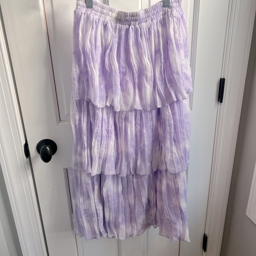 La Ven Tiered Lavender skirt XS